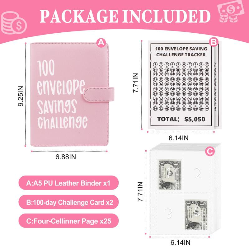 100 Envelopes Money Saving Challenge